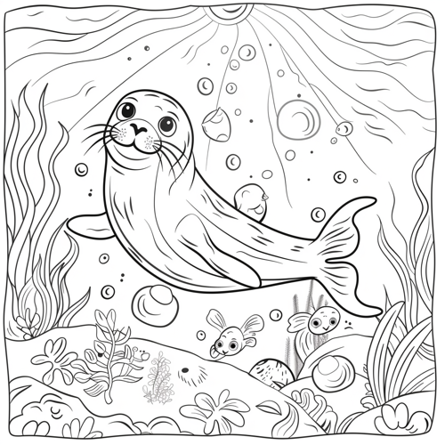 Kolorowanki foki słoniowe - jurek.lookas colouring book for kids funny seal diving under 2a0e27ab d9e7 4cd3 8616 b6cb084a2e1b 1 m