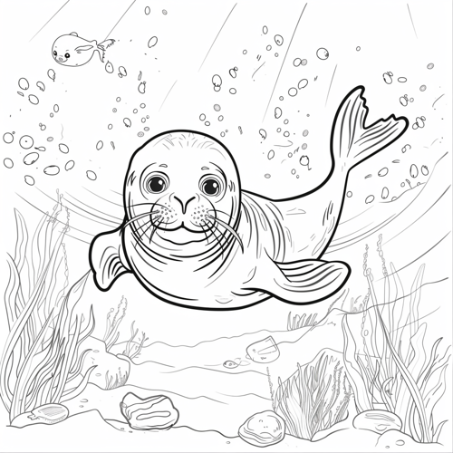 Kolorowanki foki słoniowe - jurek.lookas colouring book for kids funny seal diving under 8c232ed9 fd37 4820 965c 1ad33be6d233 0 m