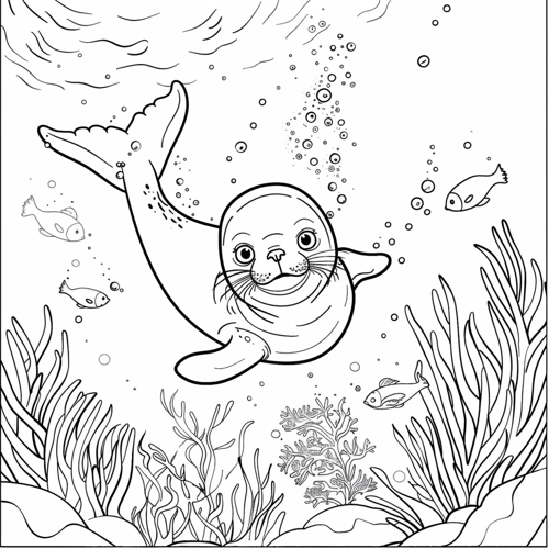 Kolorowanki foki słoniowe - jurek.lookas colouring book for kids funny seal diving under b2241cbe 04e4 4e39 96c3 c0e9c776e74c 0 m