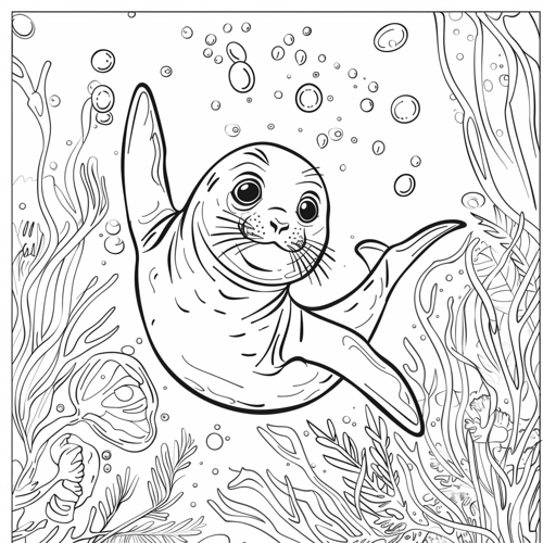 Kolorowanki foki słoniowe - jurek.lookas colouring book for kids funny seal diving under b2241cbe 04e4 4e39 96c3 c0e9c776e74c 1 m