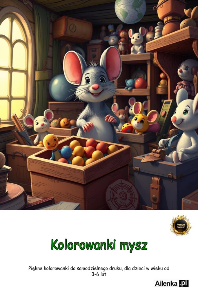 Kolorowanki ailenka - Mieszkańcy starego poddasza - mysz