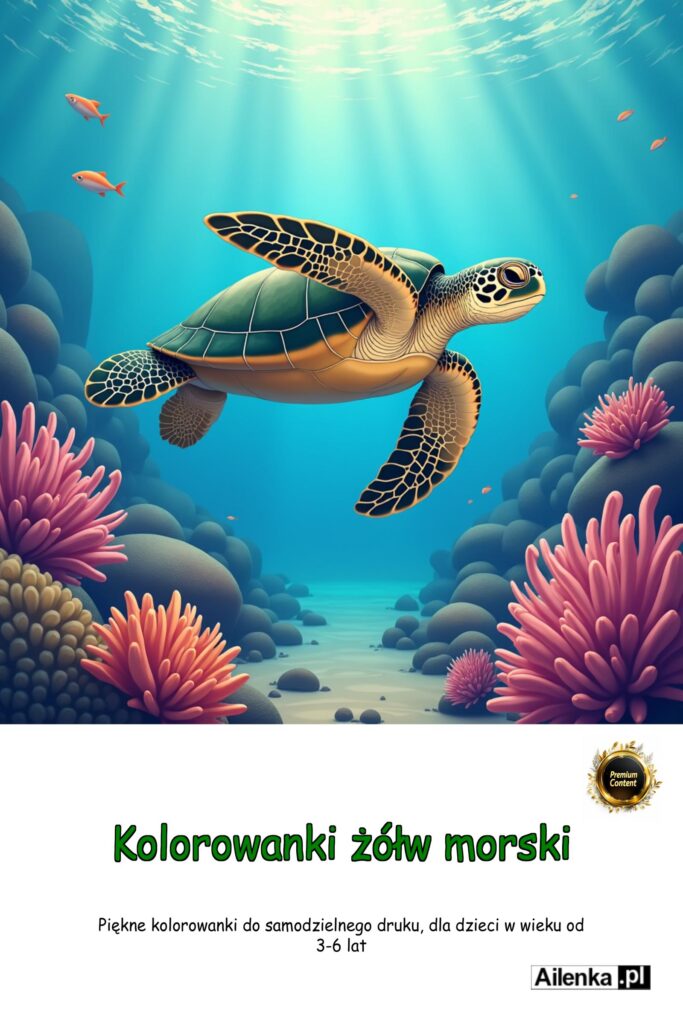 Kolorowanki żółw morski